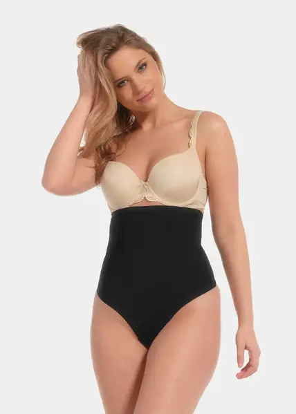 Magic hoge sterk corrigerende string - Maxi Sexy Hi-Thong - Shapewear hoge correctie string - Naadloos - Rolt niet om Magic hoge sterk corrigerende string - Maxi Sexy Hi-Thong - Shapewear hoge correctie string - Naadloos - Rolt niet om