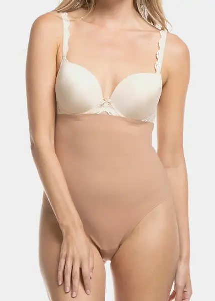 Magic hoge sterk corrigerende string - Maxi Sexy Hi-Thong - Shapewear hoge correctie string - Naadloos - Rolt niet om Magic hoge sterk corrigerende string - Maxi Sexy Hi-Thong - Shapewear hoge correctie string - Naadloos - Rolt niet om