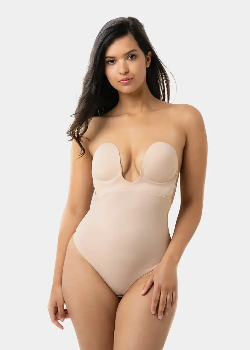 Magic strapless corrigerende stringbody - Luve body - Shapewear correctie body met afneembare bandjes - Buik corrigerend