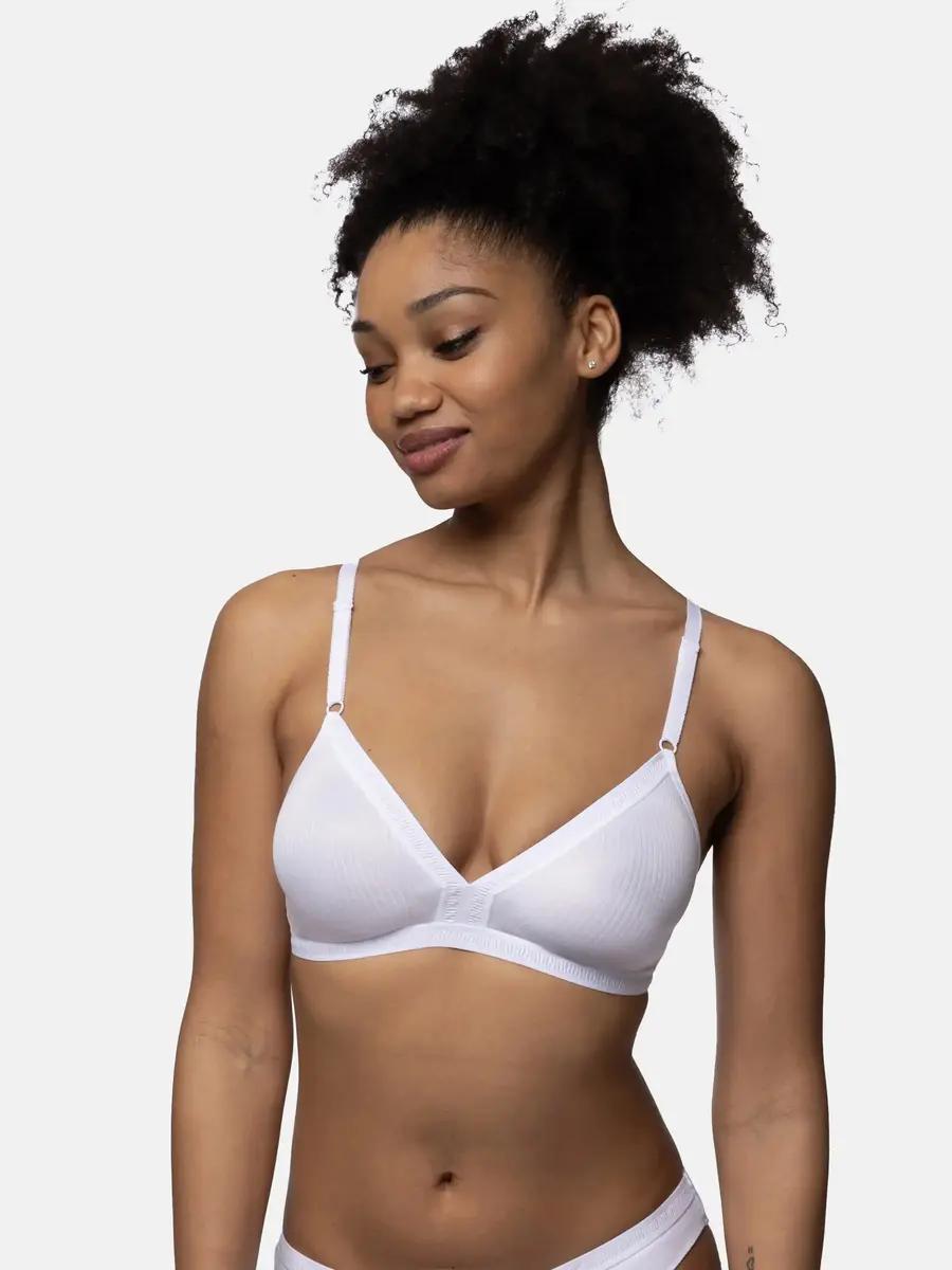 Dorina niet voorgevormde Bh zonder beugel - Tiffany - Bralette met sluiting - Katoen