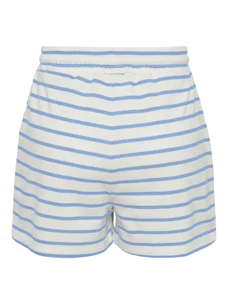 Pieces dames pyjama korte broek - Zomer shorts  - Blauw gestreept - Katoenen losse korte pyjamabroek