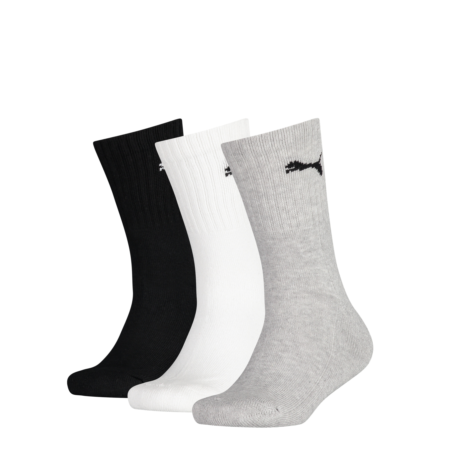 Puma 3-pack kinder sport sokken - Hoge katoenen sokken voor jongens en meisjes