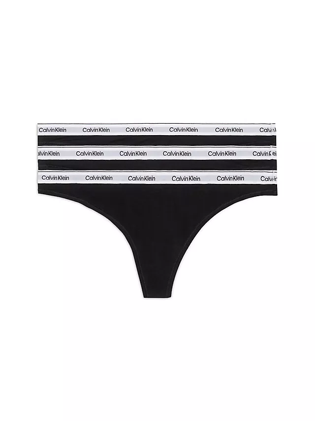 Calvin Klein strings 3-pack - Calvin klein ondergoed dames - Multipack katoenen dames strings - Voordeelverpakking - Sale