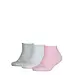 Puma 3-paar kinder sneaker sokken - Invisible - Katoenen meisjes en jongens enkelsokken - Roze combi