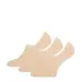 Teckel 3-pack - Invisible Footies sokken met badstof zool - Kousenvoetjes voor dames en heren - Katoen Sokken voor in loafers - Huidskleur