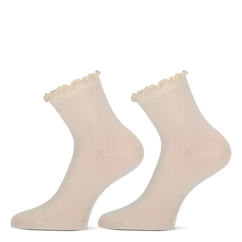 Marcmarcs 2-pack bamboe dames sokken - Kanten randje - Kanten bamboe sokken