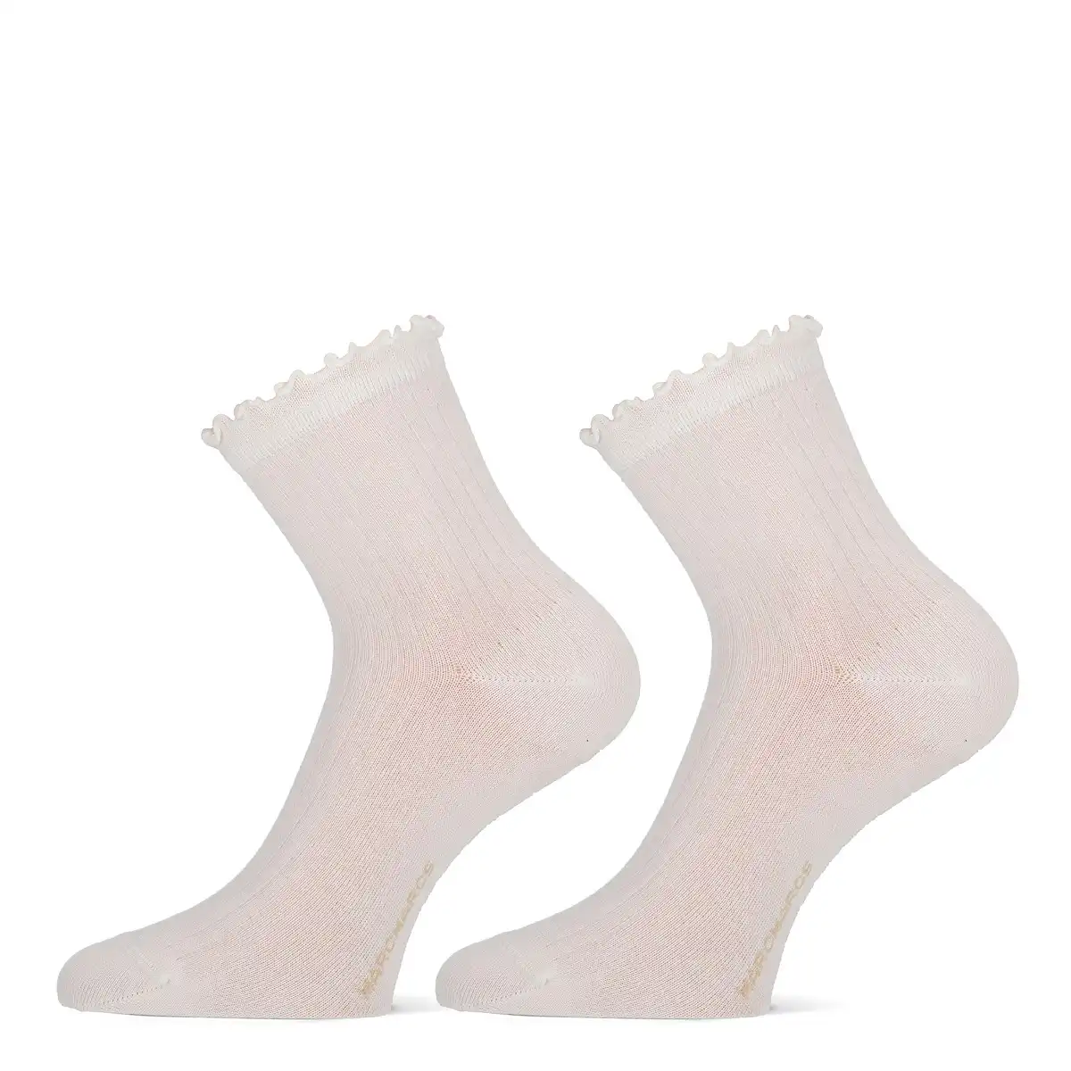 Marcmarcs 2-pack bamboe dames sokken - Kanten randje - Kanten bamboe sokken