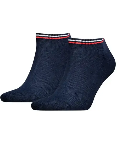 Tommy Hilfiger 2-paar Iconic sneakersokken - Katoenen enkelsokken dames en heren - Zakken niet af Tommy Hilfiger 2-paar Iconic sneakersokken - Katoenen enkelsokken dames en heren - Zakken niet af