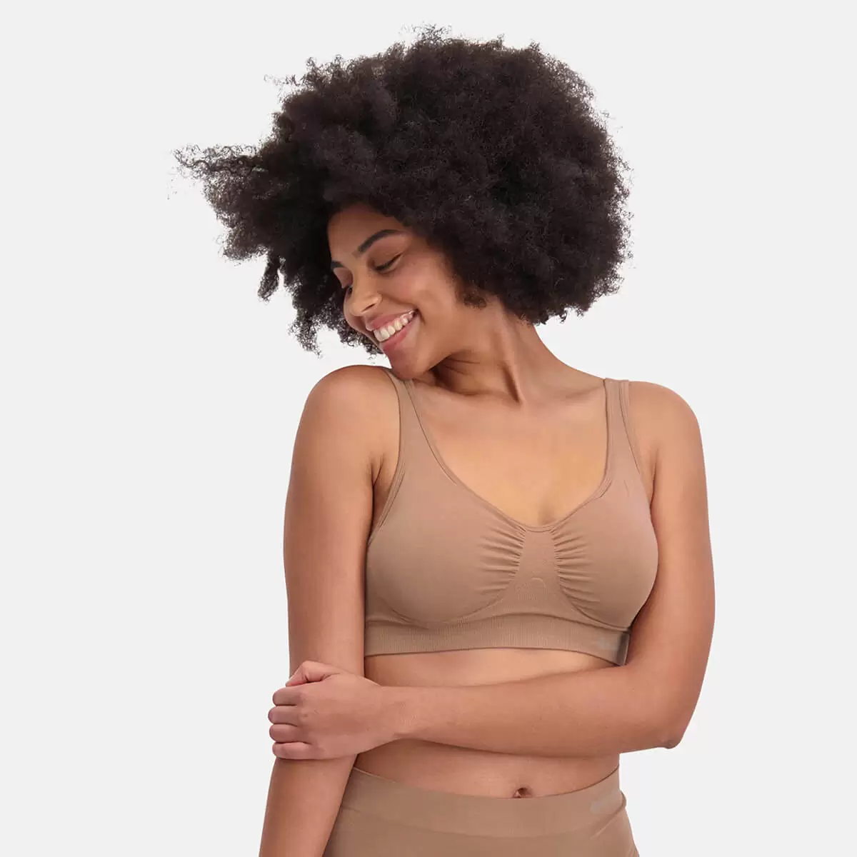 Bamboo Basics naadloze BH's - Fleur Top - Bustier BH top - Basic bralette zwart en huidskleur