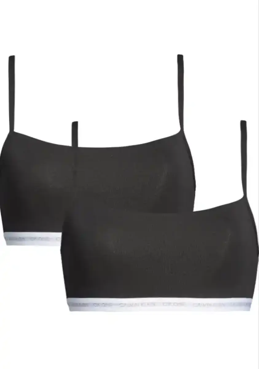 Calvin Klein Bralette 2 pack - One Cotton - Dames - Bralette met smalle bandjes Katoenen Bh topje Calvin Klein Bralette 2 pack - One Cotton - Dames - Bralette met smalle bandjes Katoenen Bh topje