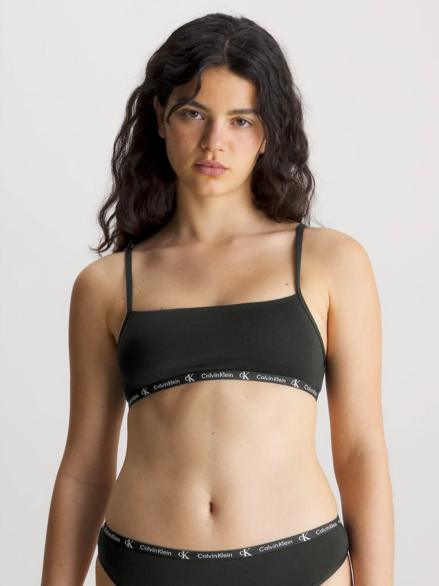 Calvin Klein 2-Pack bralette katoen zonder Beugel - CK96 - Dames bh topje met verstelbare spaghetti bandjes