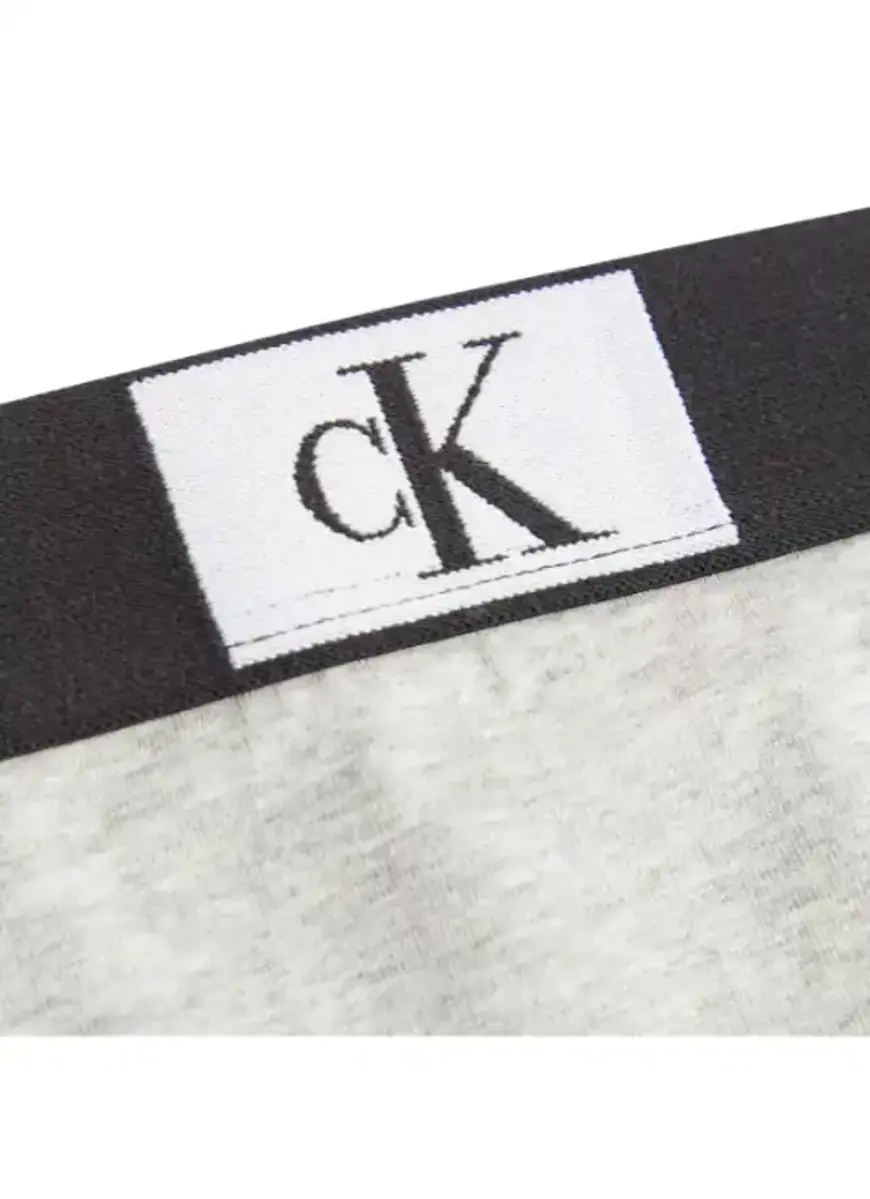 Calvin Klein Brazilian dames - High Waist - Grijs - Hoge dames brazilian slip - Katoenen taille  slip