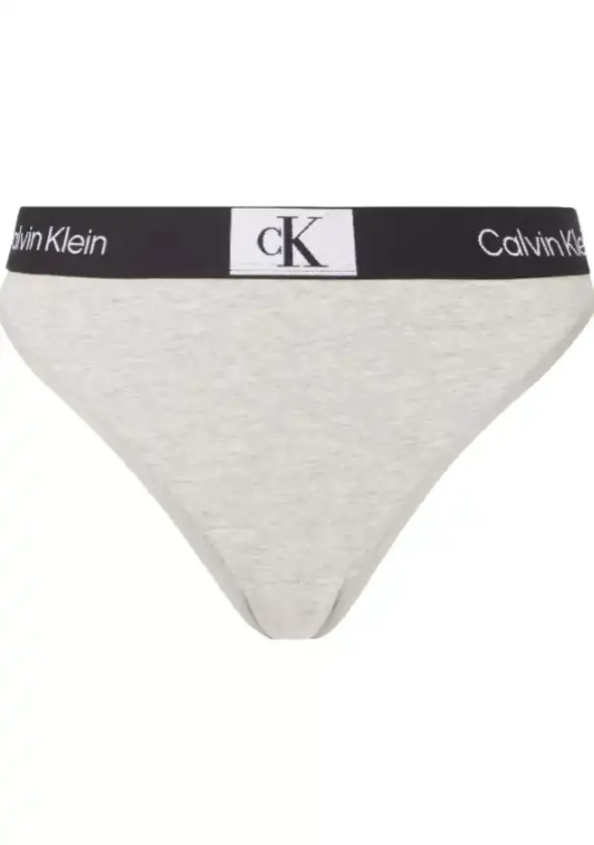 Calvin Klein Brazilian dames - High Waist - Grijs - Hoge dames brazilian slip - Katoenen taille  slip