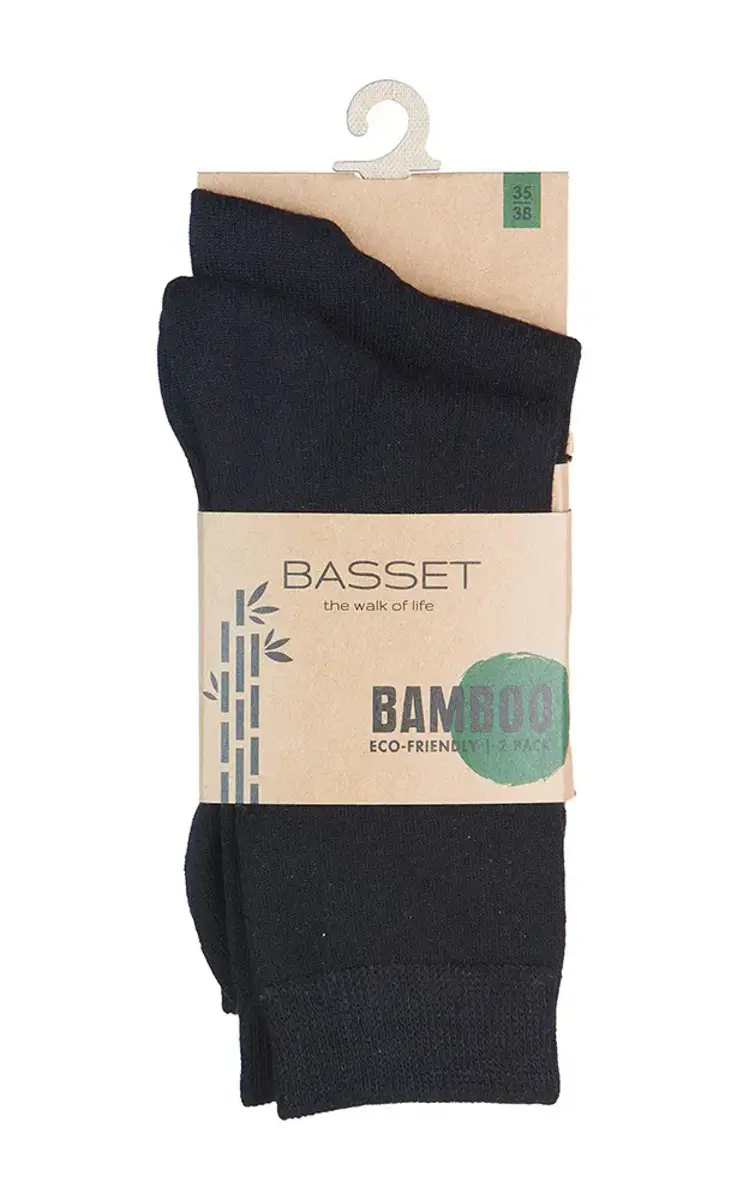 Basset 2-paar bamboe sokken - hoog - Hoge bamboe sokken voor dames en heren Basset 2-paar bamboe sokken - hoog - Hoge bamboe sokken voor dames en heren