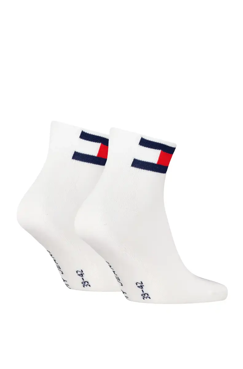 Tommy Hilfiger 2-pack - Quarter Sokken - Katoenen half hoge sokken met vlag Tommy Hilfiger 2-pack - Quarter Sokken - Katoenen half hoge sokken met vlag