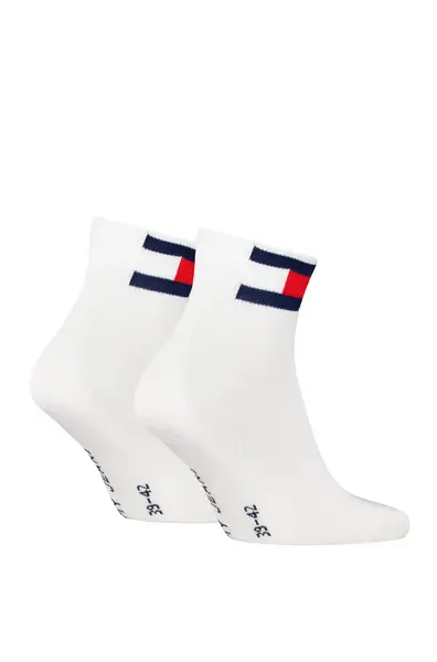 Tommy Hilfiger 2-pack - Quarter Sokken - Katoenen half hoge sokken met vlag Tommy Hilfiger 2-pack - Quarter Sokken - Katoenen half hoge sokken met vlag