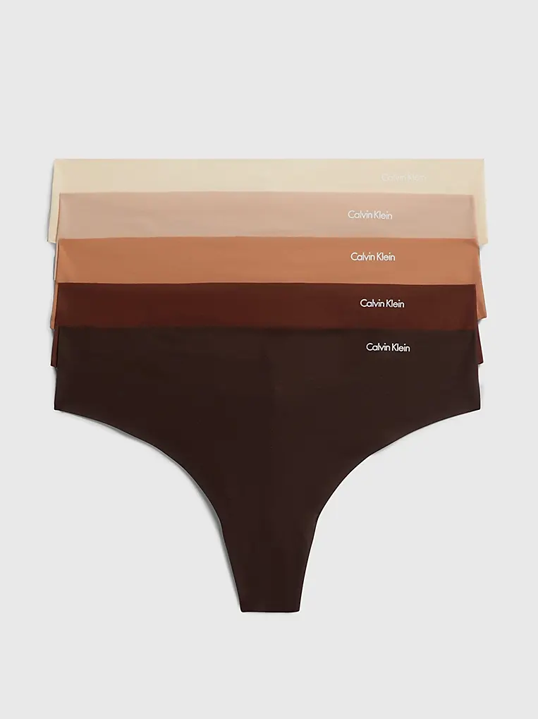 Calvin Klein 5-pack invisible strings dames - Naadloos microfiber dames ondergoed maat L