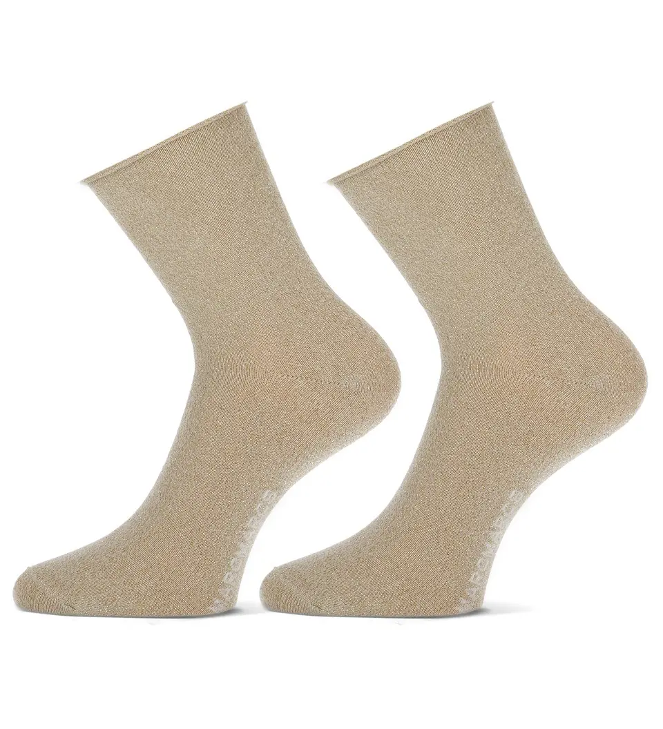 Marcmarcs 2-pack dames glitter sokken - Luxe viscose Lurex sokken