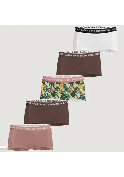 Bjorn Borg 5-Pack meisjes boxershorts - Minishorts Bjorn Borg 5-Pack meisjes boxershorts - Minishorts