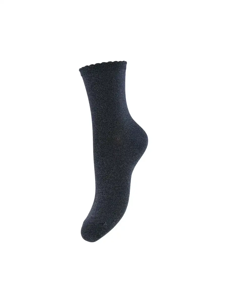 Pieces dames sokken 1-pack - Glitter - Katoenen Lurex sokken - Glitter