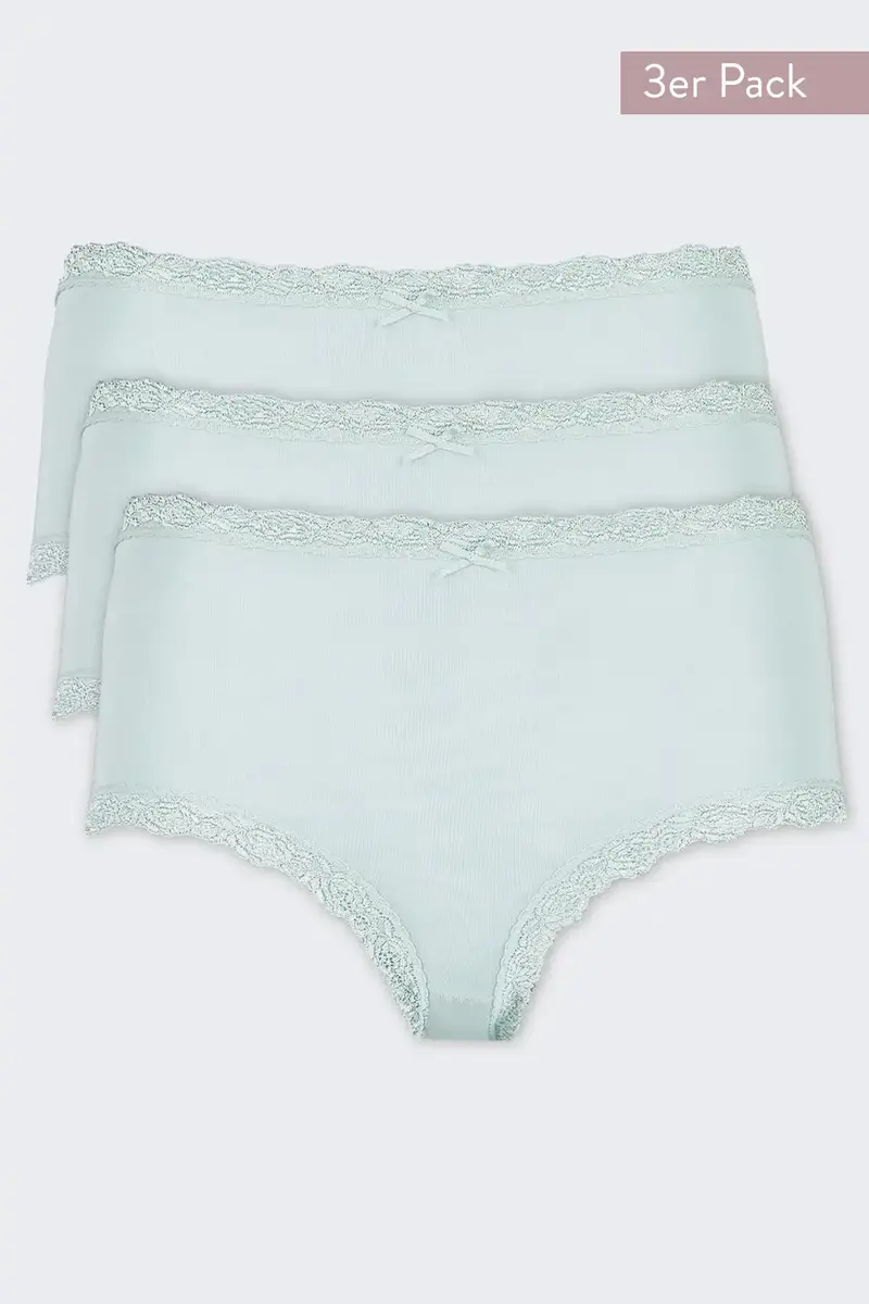 Nina von C 3-pack dames Tailleslip - Kant - Colours - Dames onderbroeken modal - Vrolijke kleuren