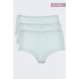 Nina von C 3-pack dames Tailleslip - Kant - Colours - Dames onderbroeken modal - Vrolijke kleuren Nina von C 3-pack dames Tailleslip - Kant - Colours - Dames onderbroeken modal - Vrolijke kleuren