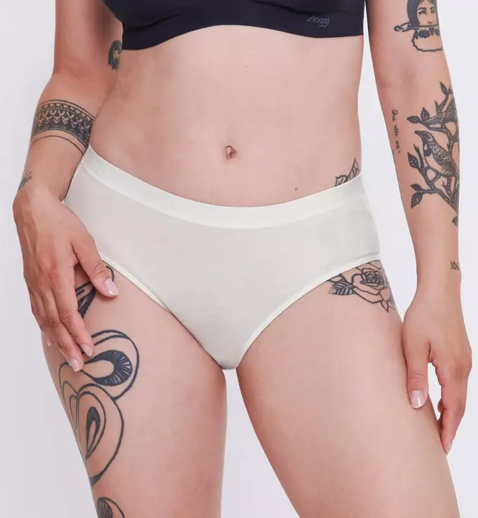 Sloggi 2-pack dames heup slips - Go Casual midi dames onderbroeken - Comfortabel en zacht katoen