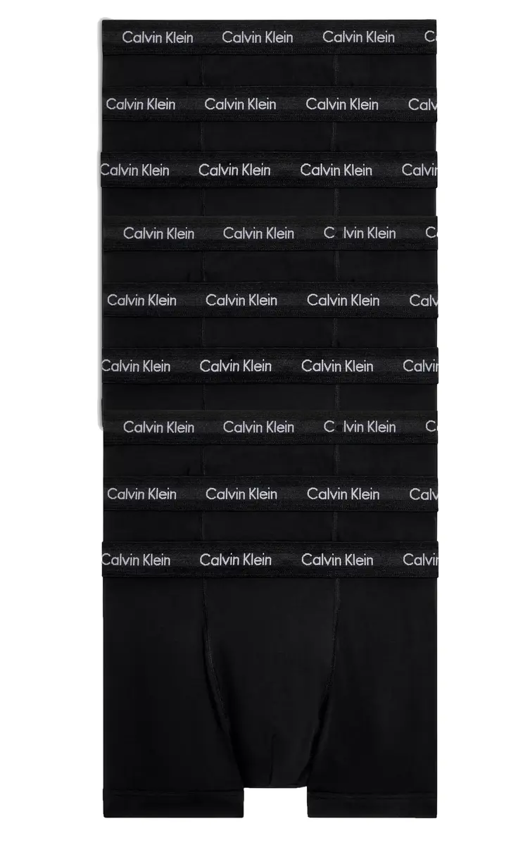 Calvin Klein 9-Pack Trunks heren - Boxershorts - Multipack zwarte heren onderbroeken