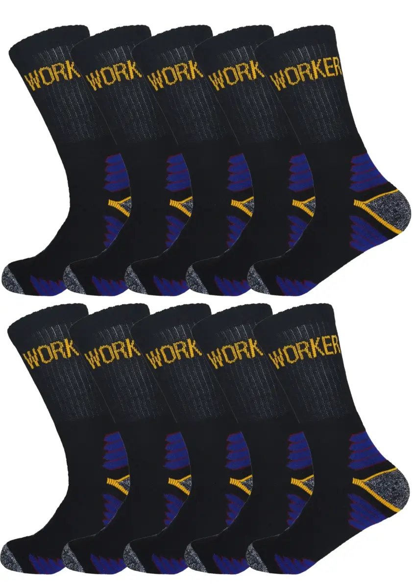 Gianvaglia 10-pak werksokken heren - 102 - Multipack stevige werksokken - Voordeelverpakking