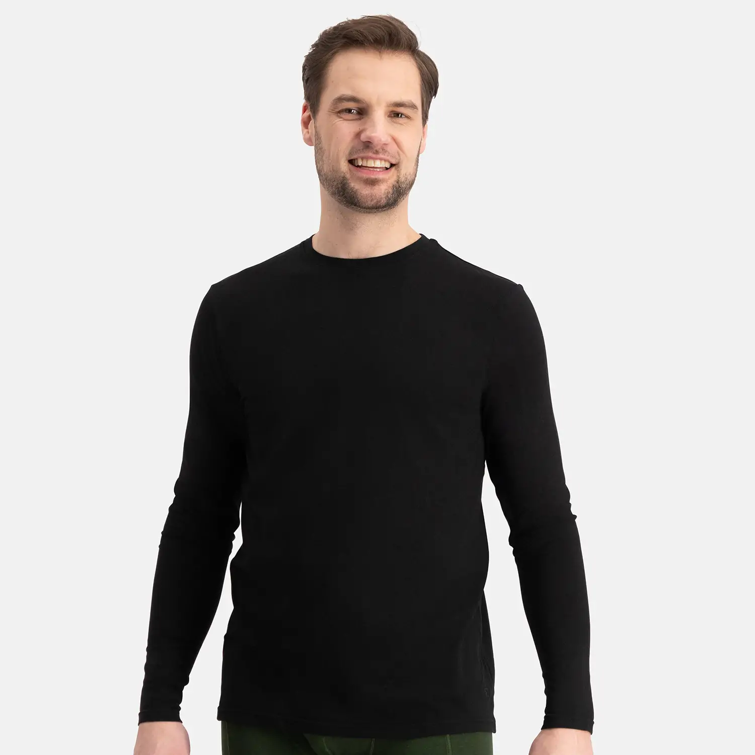 Bamboo Basics 2-pak heren ondershirts lange mouw - Ralph - Heren T-shirts ronde hals