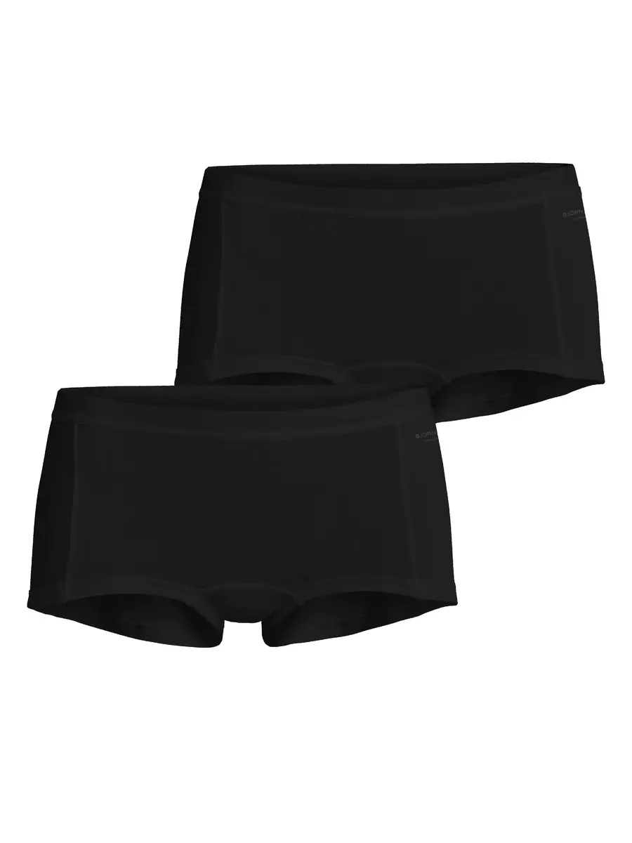 Bjorn Borg 2-pack dames boxershort- Zwart - Multipack katoenen dames onderbroeken Bjorn Borg 2-pack dames boxershort- Zwart - Multipack katoenen dames onderbroeken