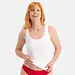 Bamboo Basics 2-pak Extra lange hemden dames - brede band - Anna - Extra ang dames onderhemd - wit en zwart singlet - Wit