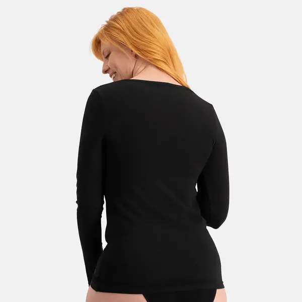 Bamboo Basics 2-pak Extra lange shirts Lange mouw - Lara - Lange dames ondershirts met ronde hals Bamboo Basics 2-pak Extra lange shirts Lange mouw - Lara - Lange dames ondershirts met ronde hals
