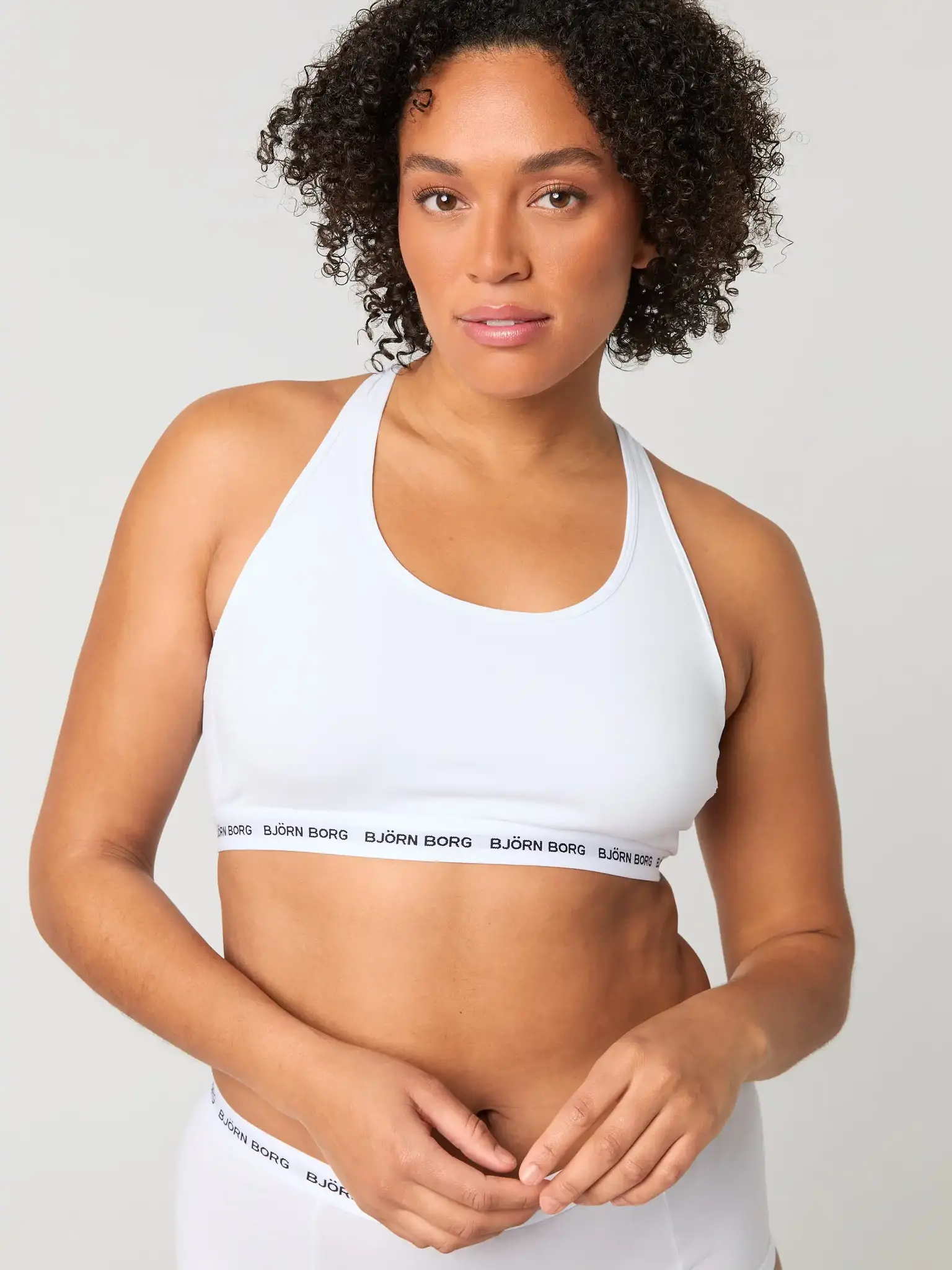 Bjorn Borg Bralette dames - Soft Top - Core Logo - Katoenen Bh top - Elastische band - brede bandjes