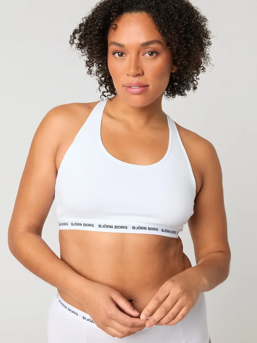 Bjorn Borg Bralette dames - Soft Top - Core Logo - Katoenen Bh top - Elastische band - brede bandjes Bjorn Borg Bralette dames - Soft Top - Core Logo - Katoenen Bh top - Elastische band - brede bandjes