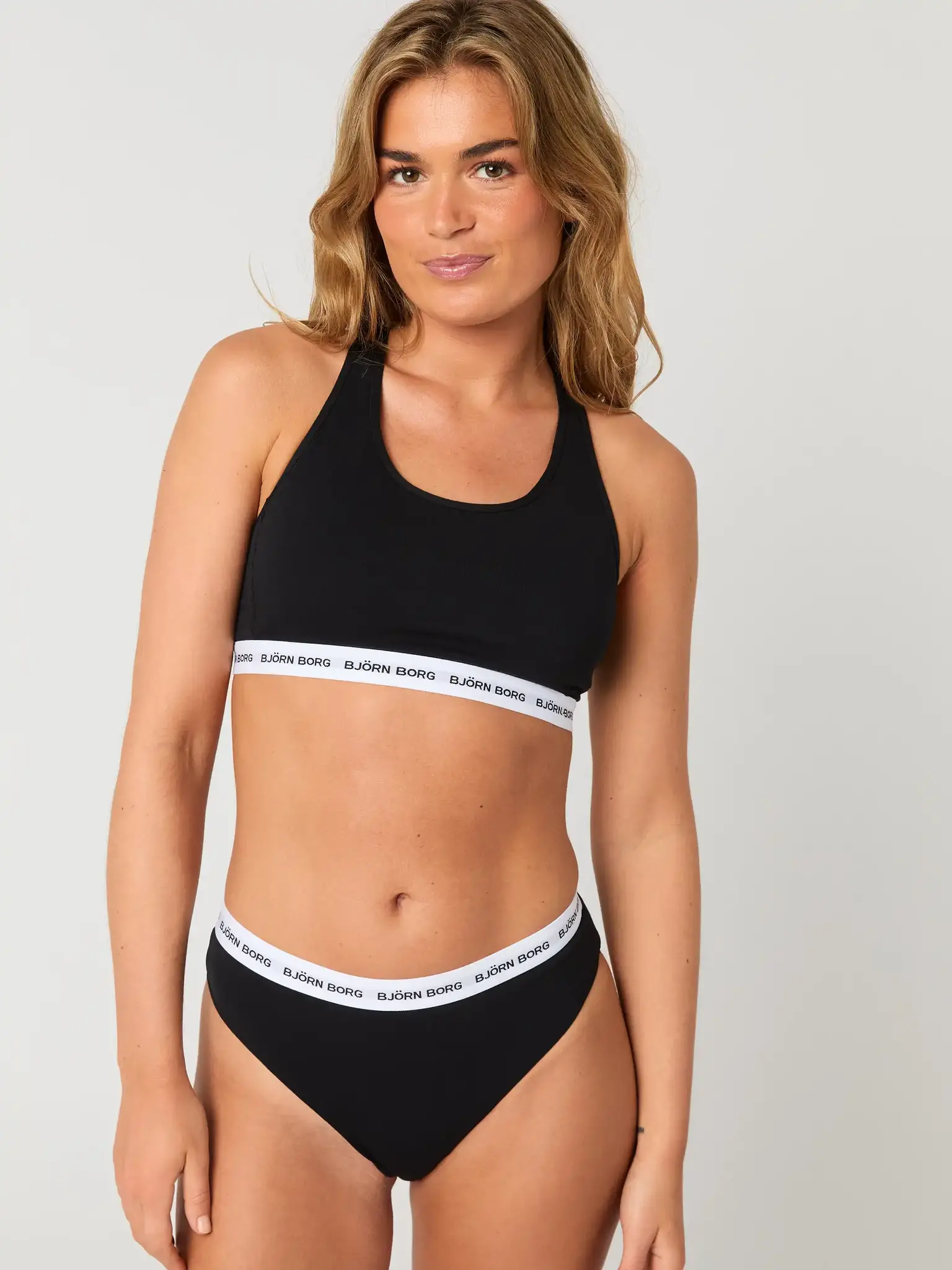 Bjorn Borg Bralette dames - Soft Top - Core Logo - Katoenen Bh top - Elastische band - brede bandjes