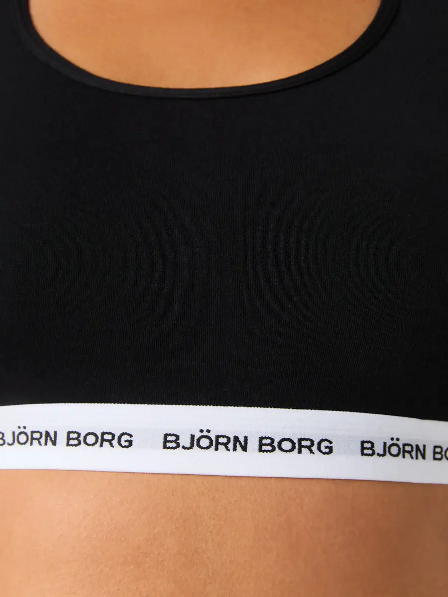 Bjorn Borg Bralette dames - Soft Top - Core Logo - Katoenen Bh top - Elastische band - brede bandjes Bjorn Borg Bralette dames - Soft Top - Core Logo - Katoenen Bh top - Elastische band - brede bandjes