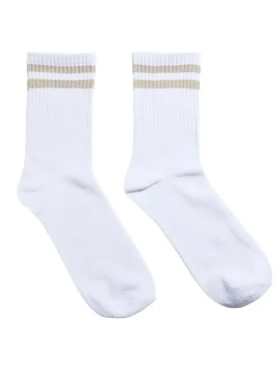 Pieces dames sokken 1-pack - Strepen - onesize - Dames sportsokken wit en zwart Pieces dames sokken 1-pack - Strepen - onesize - Dames sportsokken wit en zwart