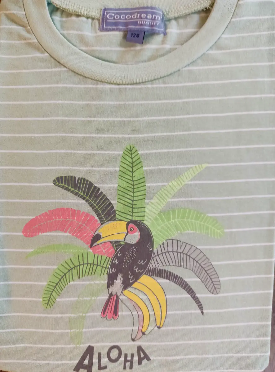 Cocodream meisjes shortama - Aloha - Goedkope meisjes nachtkleding - Pyjama korte broek - 100% katoen