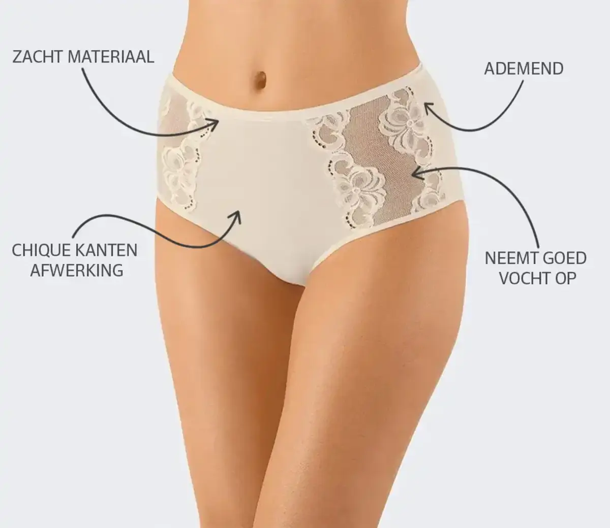 Nina von C dames mini slip kant - Elastisch katoenen lage dames onderbroeken