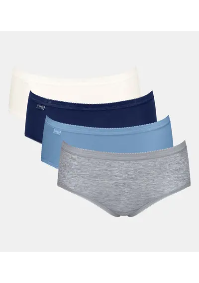 Sloggi 4-pack dames Basic Midi slips - Blue Summer Sloggi 4-pack dames Basic Midi slips - Blue Summer