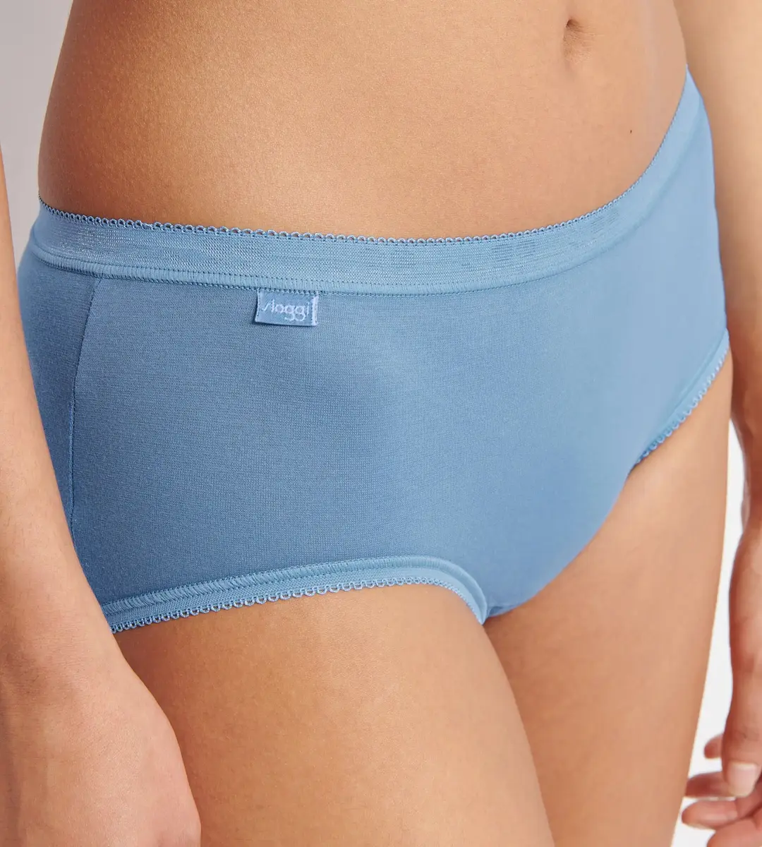 Sloggi 4-pack dames Basic Midi slips - Blue Summer - katoenen dames heup onderbroeken