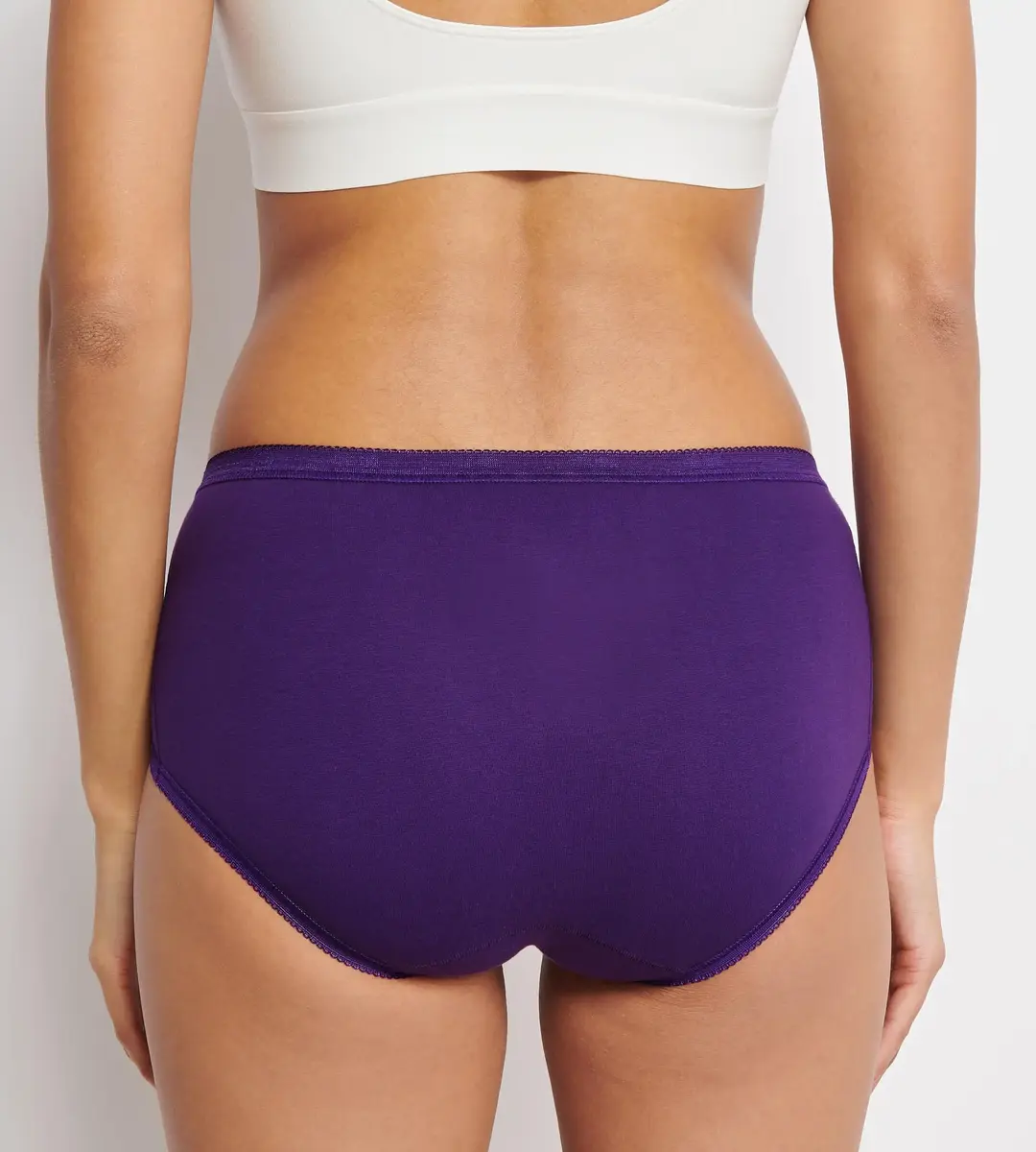 Sloggi 4-pack dames Basic Midi slips - Purple Summer - Katoenen dames heup onderbroeken