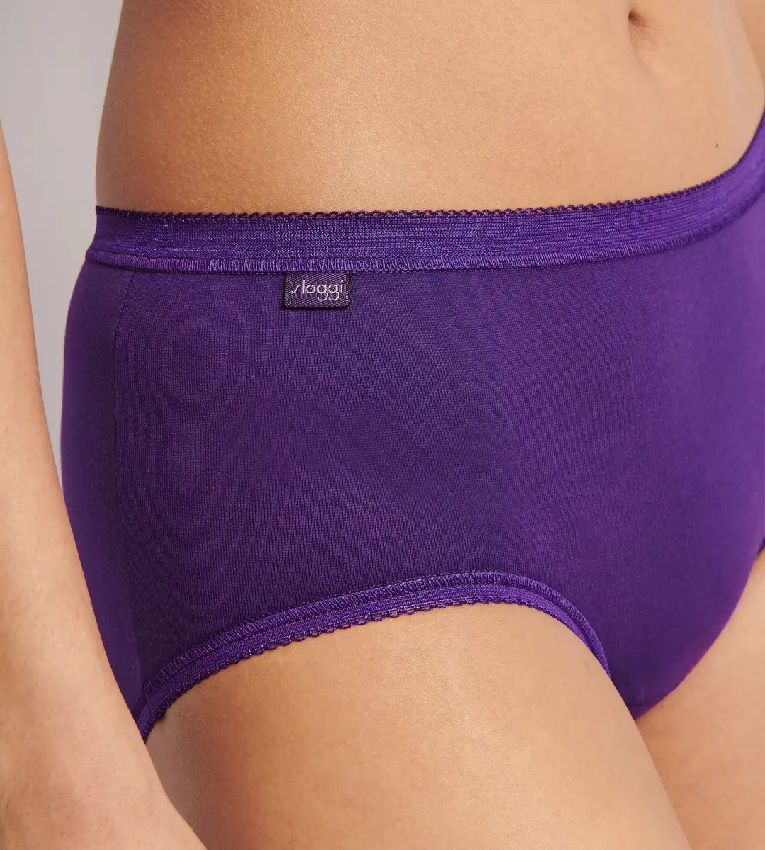 Sloggi 4-pack dames Basic Midi slips - Purple Summer - Katoenen dames heup onderbroeken