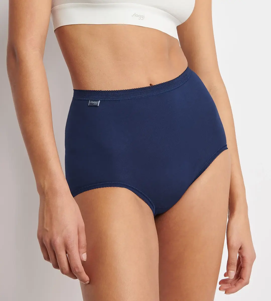 Sloggi 4-pack dames Basic Maxi slips - Blue Summer - katoenen dames taille onderbroeken Sloggi 4-pack dames Basic Maxi slips - Blue Summer - katoenen dames taille onderbroeken