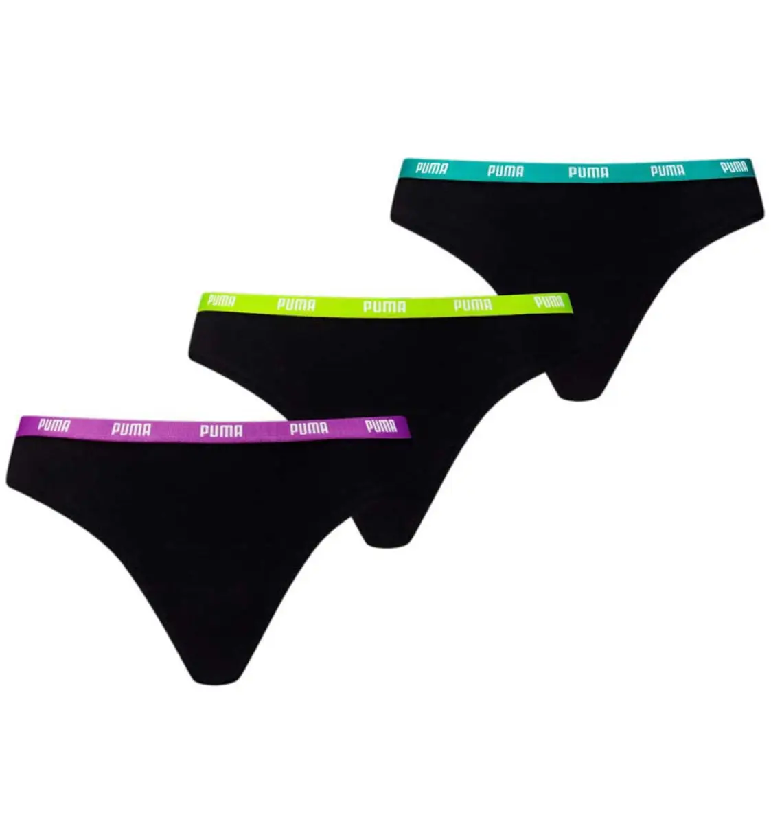 Puma 3-Pack dames strings - Katoen vrouwen strings Zwart - Wit - Combi Puma 3-Pack dames strings - Katoen vrouwen strings Zwart - Wit - Combi