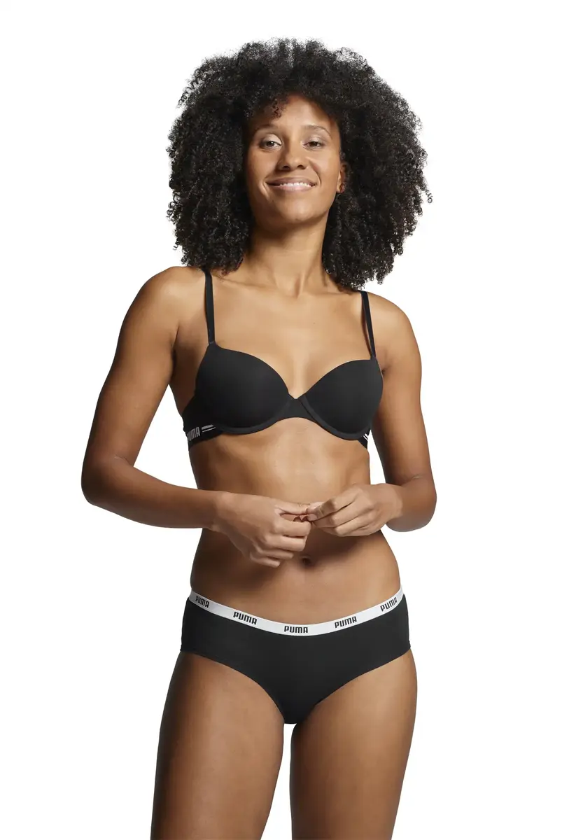 Puma 3-Pack dames Hipsters - Zwarte Katoenen dames onderbroeken - Shorts