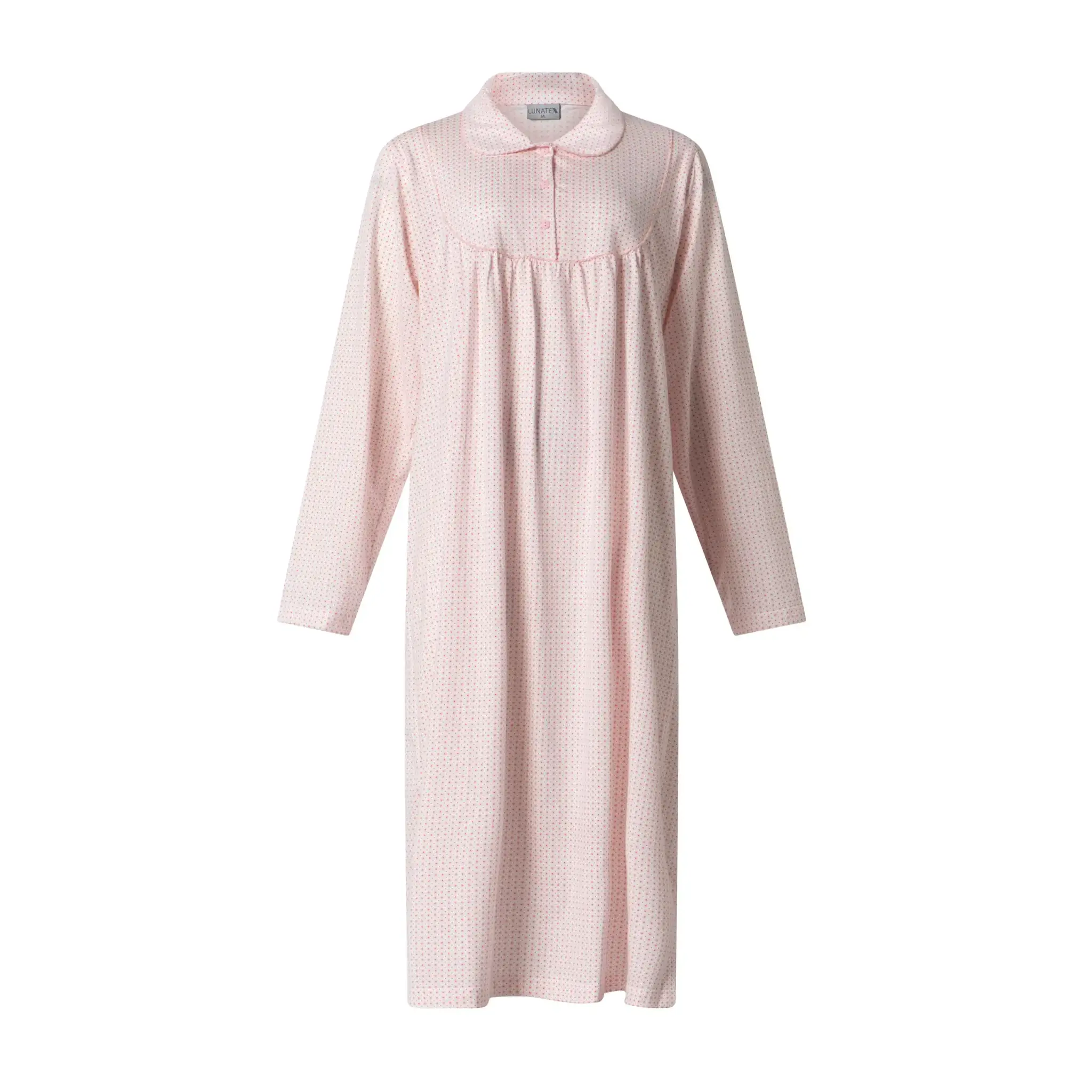 Lunatex tricot dames nachthemd Lange mouw -22.4158 - Katoenen dames nachtjapon