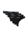 Pieces 4-Pack Dames string - Klassiek - Multipack katoenen dames strings zwart
