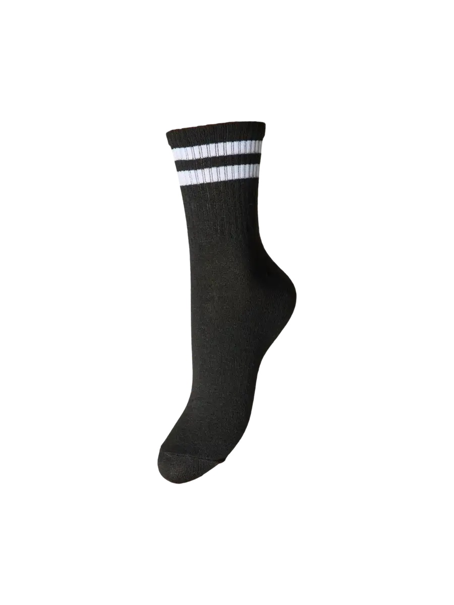 Pieces 3-pack dames sokken - Microvezel dames sokken met streep - Snel drogend